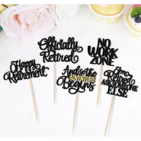 15 PCS Happy Retirement Centerpiece Sticks Officially Retired Table Flower Cente - Picture 8 of 11
